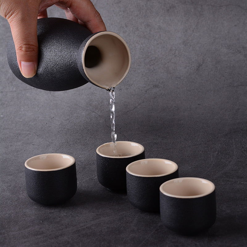 Japanese style stoneware wine set, ceramics - Walfos® Kitchenware