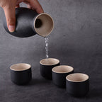 Japanese style stoneware wine set, ceramics - Walfos® Kitchenware