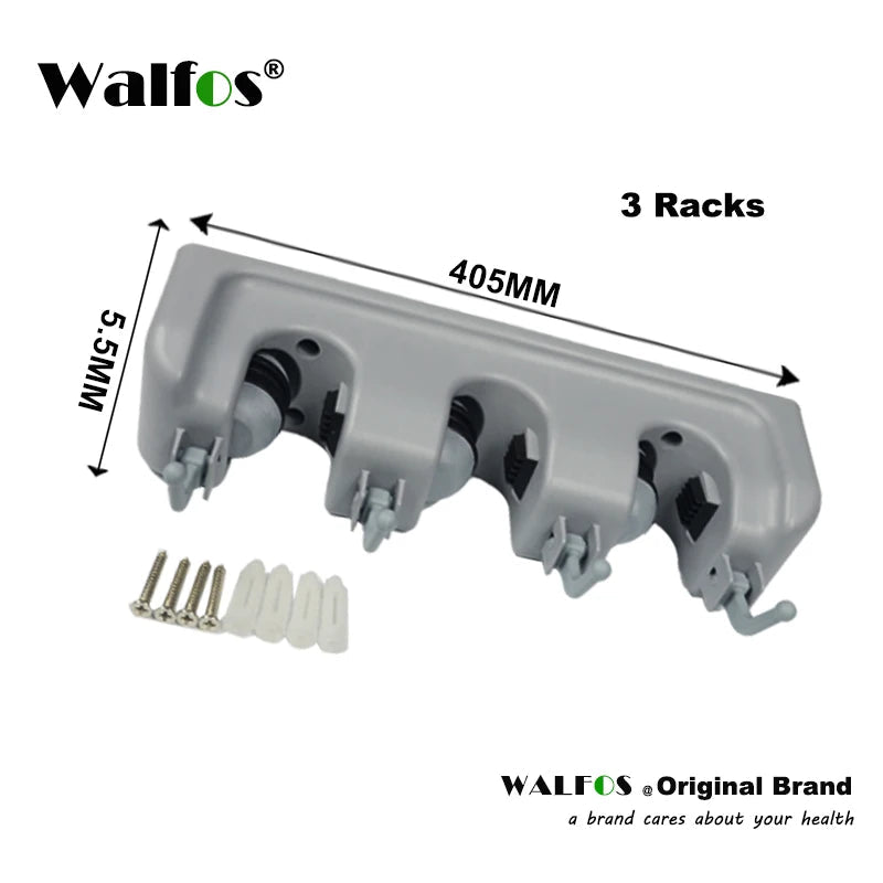 Kitchen Organizer Wall Mounted Kitchen Shelf Storage Holder for Mop Brush Broom Mops Hanger Organizer Too - Walfos® Kitchenware