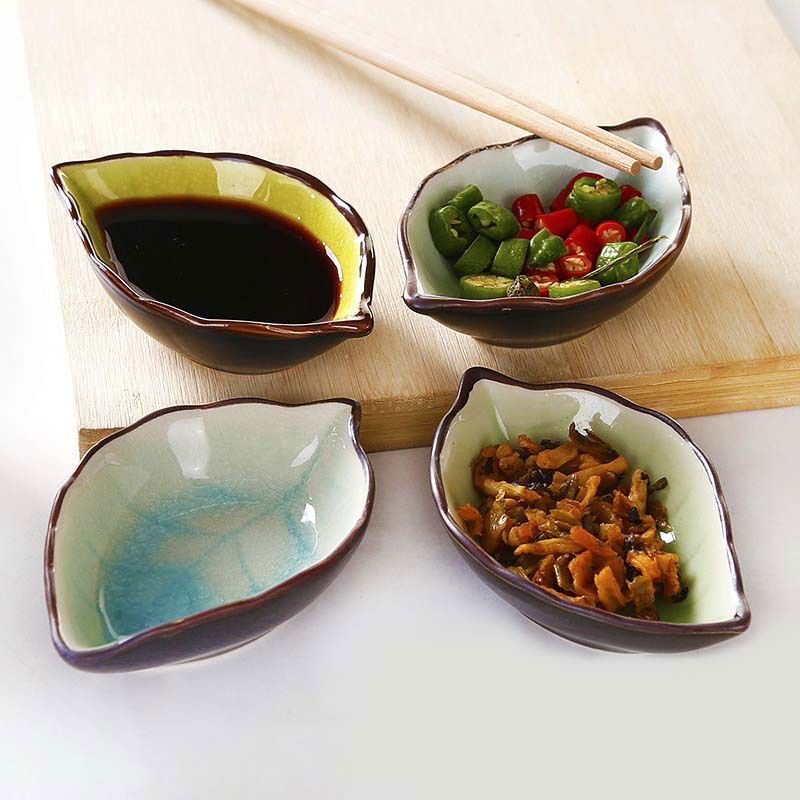Kitchen Seasoning Dish Ice Cracked Glazed Bone Dish Vinegar Dish Soy Sauce Dish - Walfos® Kitchenware