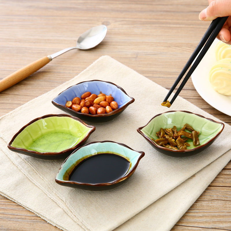 Kitchen Seasoning Dish Ice Cracked Glazed Bone Dish Vinegar Dish Soy Sauce Dish - Walfos® Kitchenware
