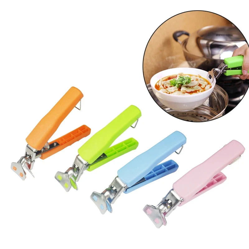 Kitchen Stainless Steel Exquisite Bowl Pot Pan Gripper Clip Hot Dish Plate Bowl Clip Retriever Tongs - Walfos® Kitchenware