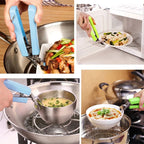 Kitchen Stainless Steel Exquisite Bowl Pot Pan Gripper Clip Hot Dish Plate Bowl Clip Retriever Tongs - Walfos® Kitchenware