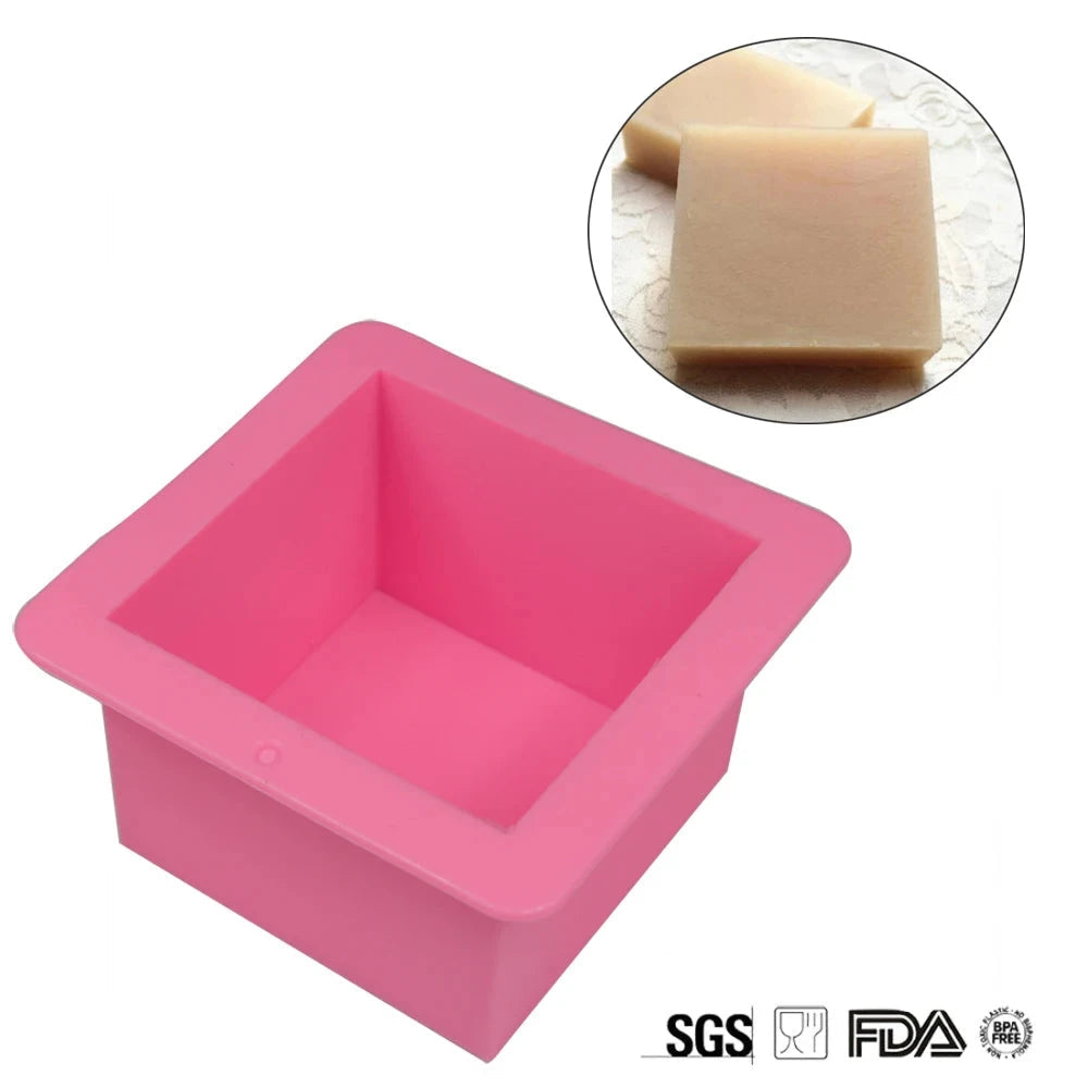 Large Square Soap Candle Cake Jelly Candy Silicone Mold Mould - Walfos® Kitchenware