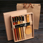 Log chopsticks rice spoon gift box set Japanese tableware promotional gifts wedding gift - Walfos® Kitchenware