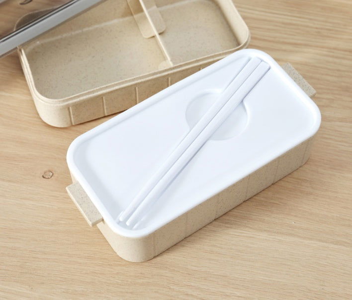 Lunch Box Wheat Straw Bento Box Microwaveable Plastic - Walfos® Kitchenware