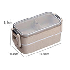 Lunch Box Wheat Straw Bento Box Microwaveable Plastic - Walfos® Kitchenware