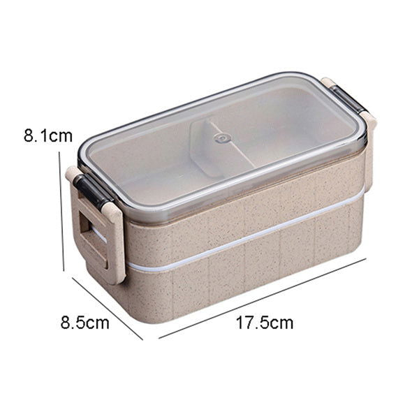 Lunch Box Wheat Straw Bento Box Microwaveable Plastic - Walfos® Kitchenware