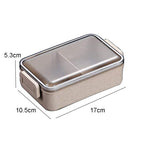 Lunch Box Wheat Straw Bento Box Microwaveable Plastic - Walfos® Kitchenware