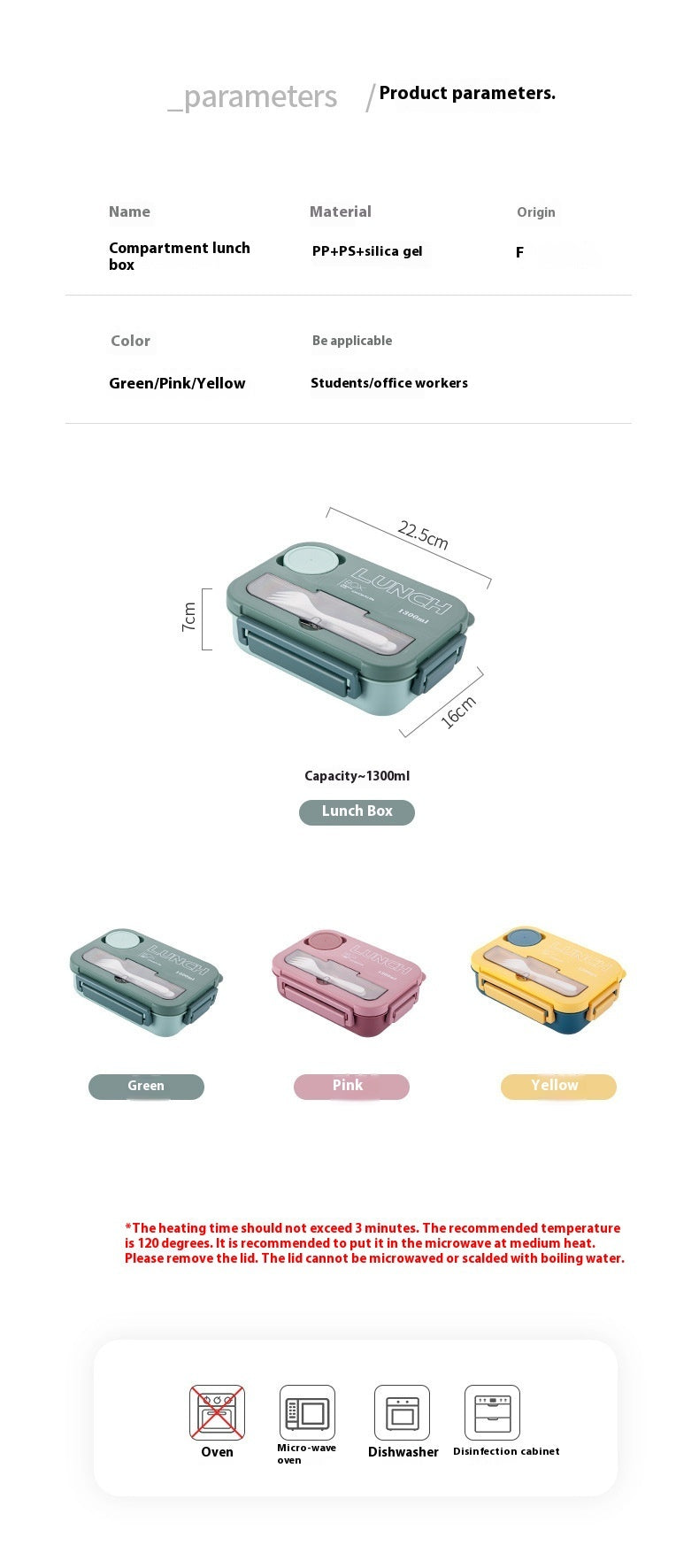 Microwave Oven Compartment Sealed Bento Box - Walfos® Kitchenware