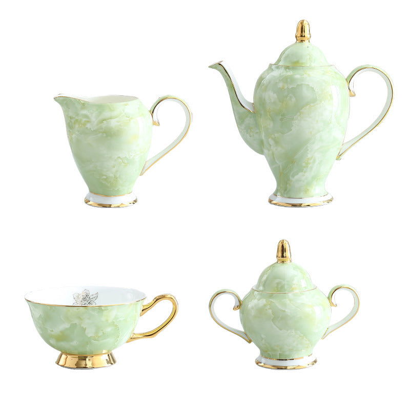 Modern Minimalist Coffee Set With Bone China Tracing Gold - Walfos® Kitchenware
