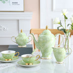 Modern Minimalist Coffee Set With Bone China Tracing Gold - Walfos® Kitchenware