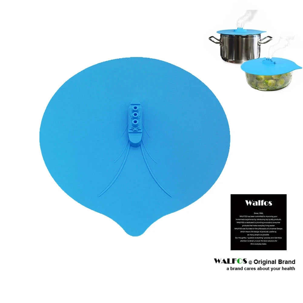 Multi-Function Cooking Tools Flower Cookware Parts Green Silicone Boil Over Spill lid Stopper Oven Safe For Pot/Pan Cover - Walfos® Kitchenware