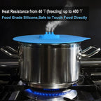 Multi-Function Cooking Tools Flower Cookware Parts Green Silicone Boil Over Spill lid Stopper Oven Safe For Pot/Pan Cover - Walfos® Kitchenware