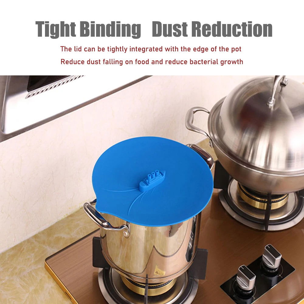 Multi-Function Cooking Tools Flower Cookware Parts Green Silicone Boil Over Spill lid Stopper Oven Safe For Pot/Pan Cover - Walfos® Kitchenware