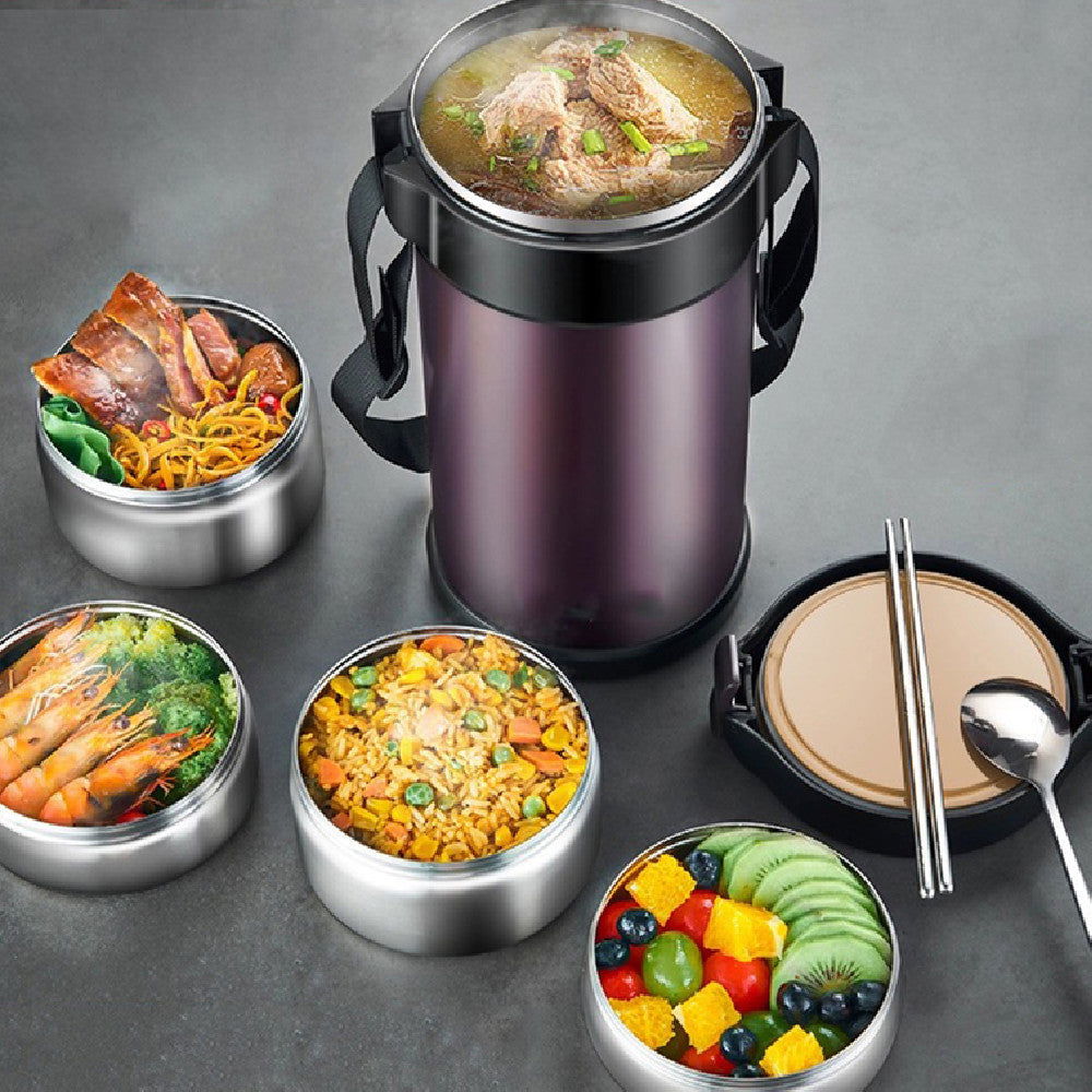 Multi-layer Insulated Lunch Box Large Capacity Separated Bento Box - Walfos® Kitchenware