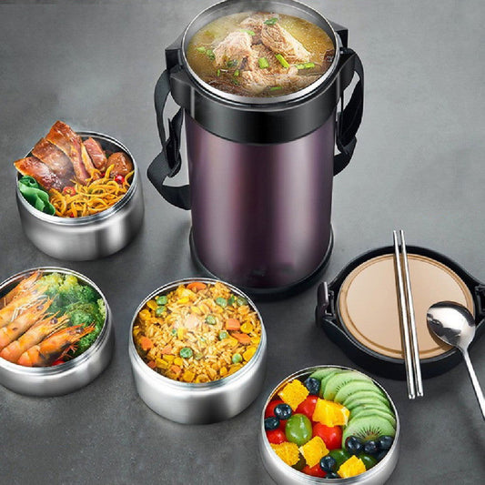 Multi-layer Insulated Lunch Box Large Capacity Separated Bento Box - Walfos® Kitchenware