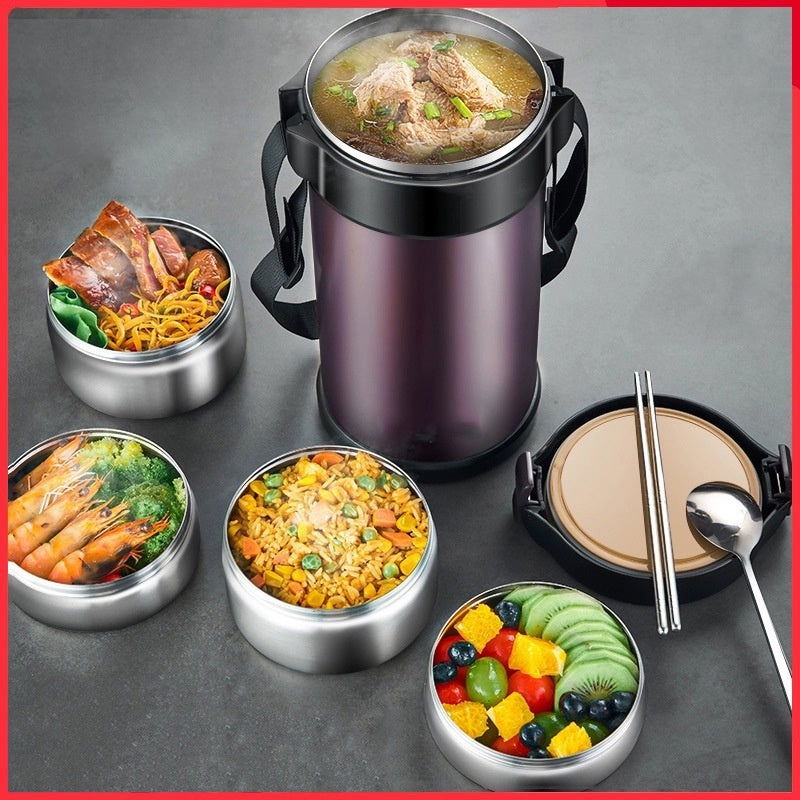 Multi-layer Insulated Lunch Box Large Capacity Separated Bento Box - Walfos® Kitchenware