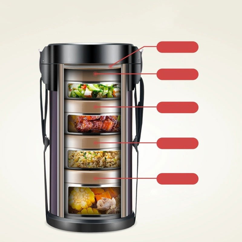 Multi-layer Insulated Lunch Box Large Capacity Separated Bento Box - Walfos® Kitchenware