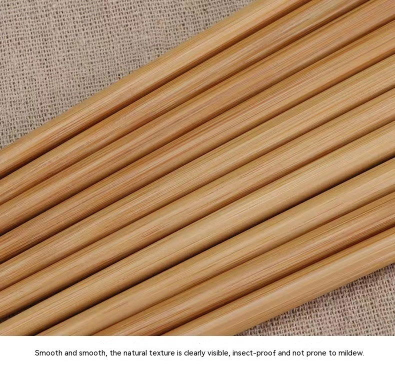 Natural Bamboo Chopsticks Jade Unpainted Solid Wood Chopsticks - Walfos® Kitchenware
