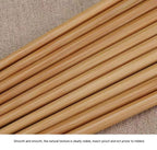 Natural Bamboo Chopsticks Jade Unpainted Solid Wood Chopsticks - Walfos® Kitchenware