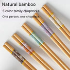 Natural Bamboo Chopsticks Jade Unpainted Solid Wood Chopsticks - Walfos® Kitchenware