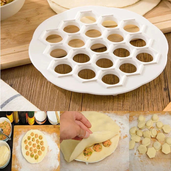 New Dumpling Mold Maker Kitchen Dough Press Ravioli DIY 19 Holes Dumplings Maker Mold - Walfos® Kitchenware