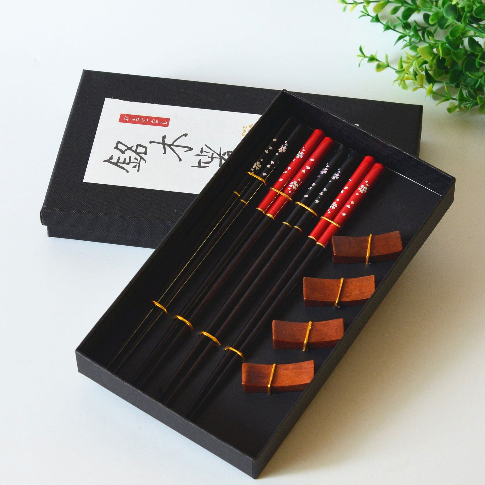 New Products On Sale Japanese Wooden Chopsticks Gift Box Set 4 Pairs Of Chopsticks Chopsticks Combination Gift Set - Walfos® Kitchenware