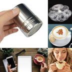 New Stainless Steel Chocolate Shaker Cocoa Flour Salt Powder Icing Sugar Cappuccino Coffee Sifter Lid Shaker Kitchen Tools - Walfos® Kitchenware