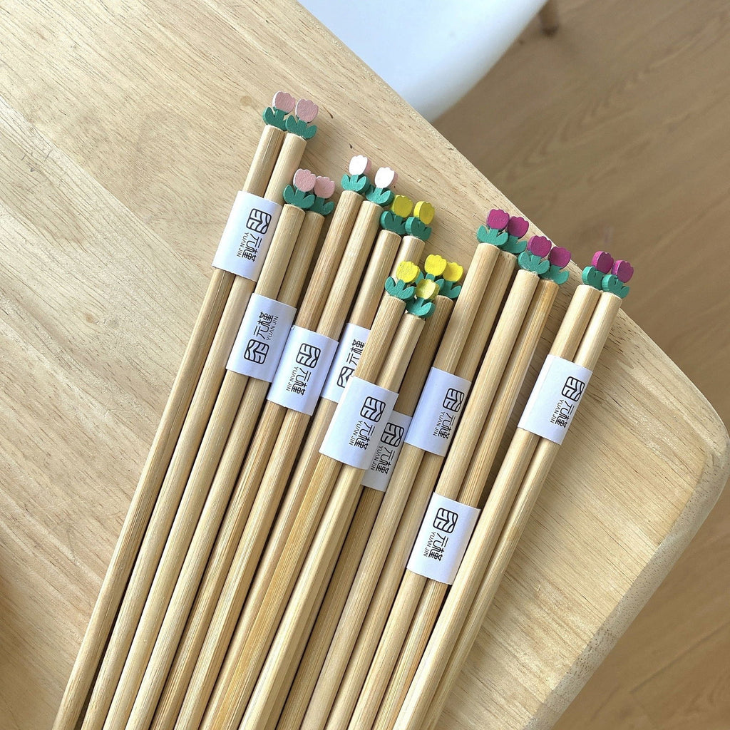 New Tulip Japanese Lovely Household Chopsticks - Walfos® Kitchenware