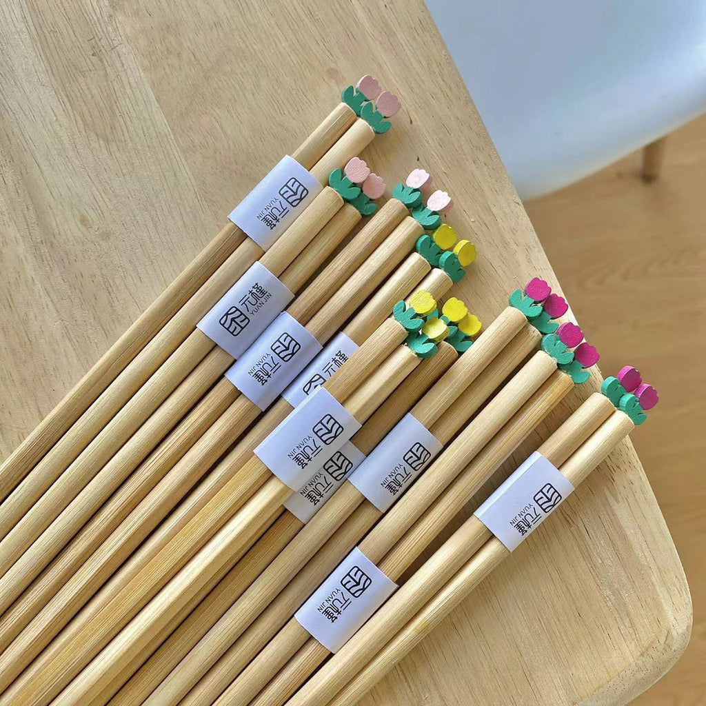 New Tulip Japanese Lovely Household Chopsticks - Walfos® Kitchenware