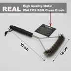Non-Stick Barbecue Grill BBQ Brush Stainless Steel Wire Bristles Cleaning Brushes With Handle Durable Cooking BBQ Tools Hot Sale - Walfos® Kitchenware