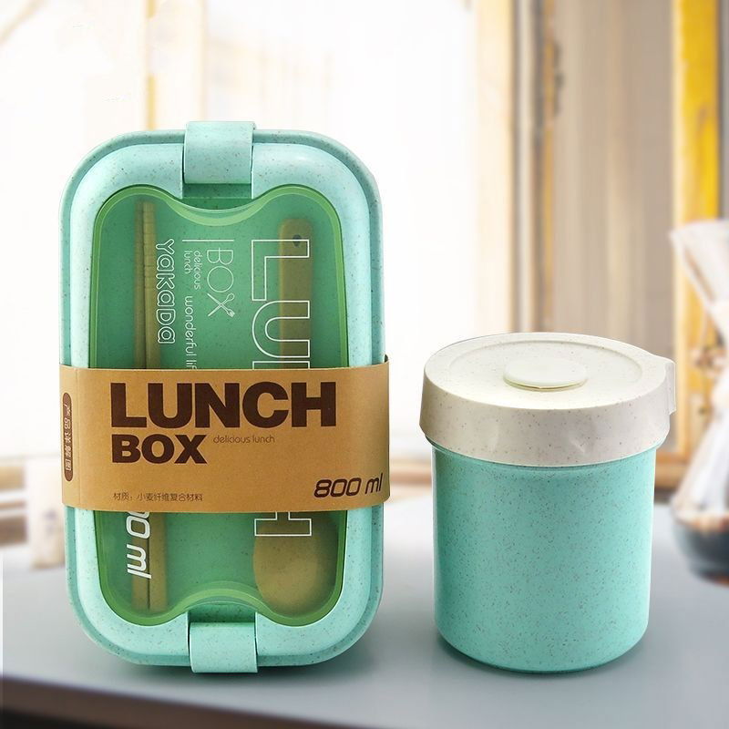 Office Worker Student Bento Box With Tableware Lunch Box - Walfos® Kitchenware