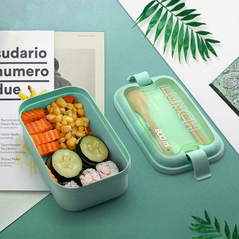 Office Worker Student Bento Box With Tableware Lunch Box - Walfos® Kitchenware