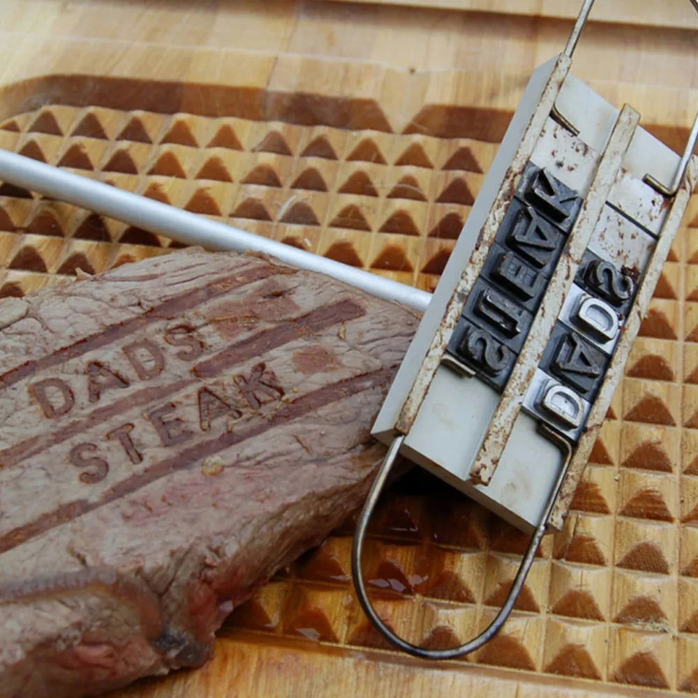 Personality Steak Meat Barbecue BBQ Meat Branding Iron With Changeable Letters BBQ Tool Changeable 55 Letters IC871734 - Walfos® Kitchenware