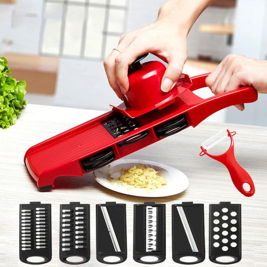 Plastic Vegetable Fruit Slicers & Cutter With Adjustable Stainless Steel Blades Carrot Potato Onion Grater CKC1363 - Walfos® Kitchenware