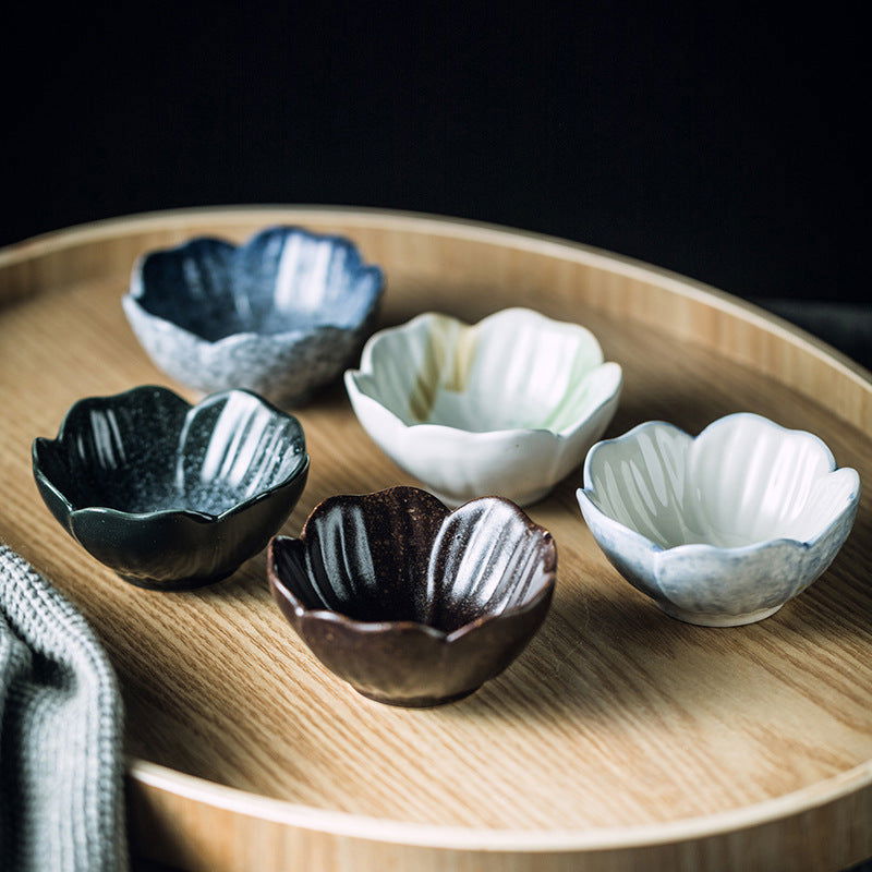 Plum-shaped Dish Ceramic Household Sauce Dipping Seasoning - Walfos® Kitchenware