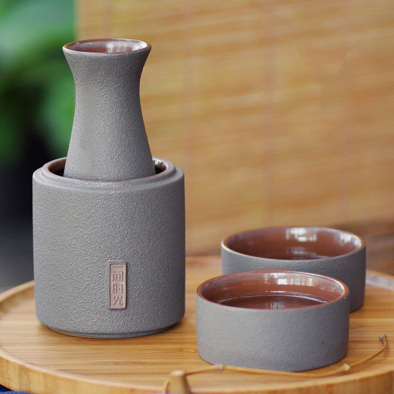 Portable Simple Household Japanese Ceramic Wine Set - Walfos® Kitchenware