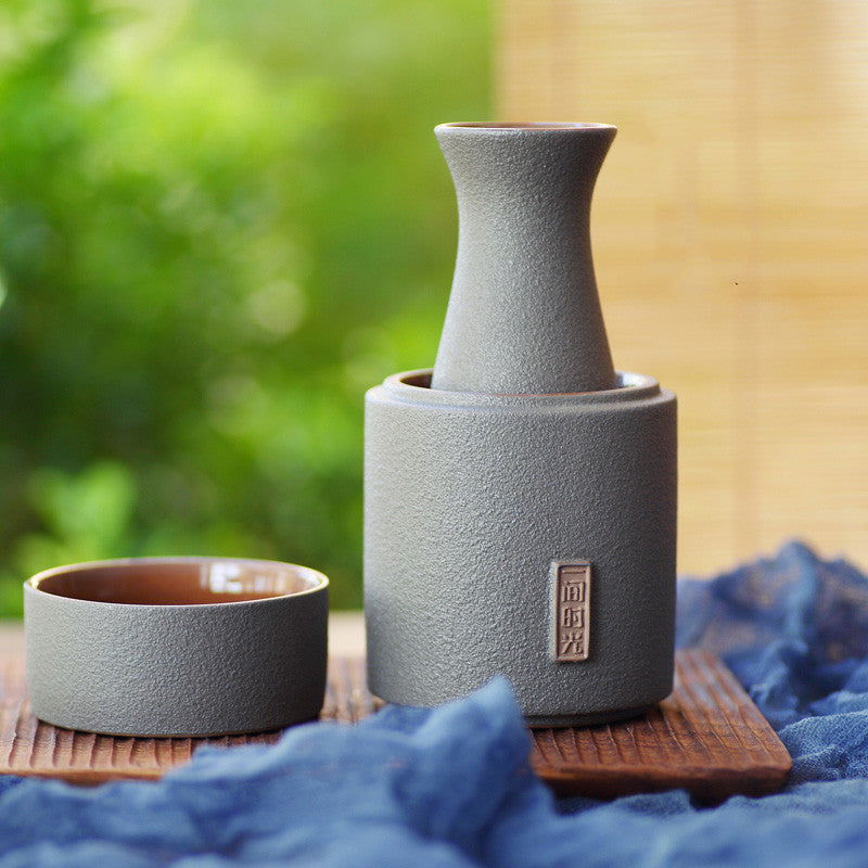 Portable Simple Household Japanese Ceramic Wine Set - Walfos® Kitchenware