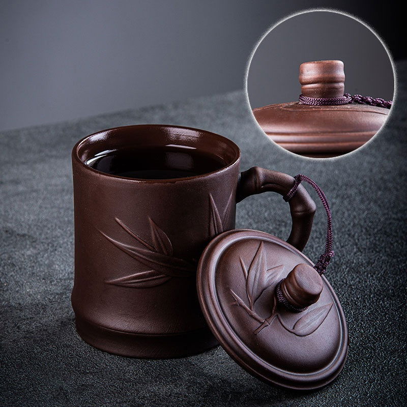 Purple Clay Pot Lid Tea Cup Household Tea Brewing Tea - Walfos® Kitchenware