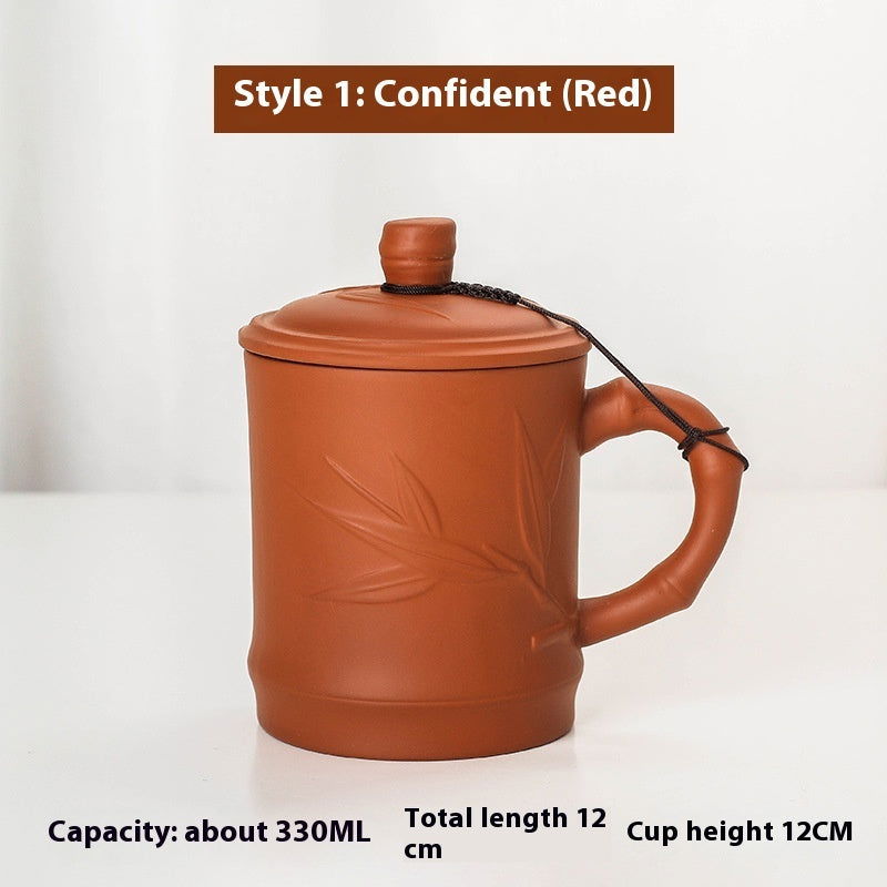 Purple Clay Pot Lid Tea Cup Household Tea Brewing Tea - Walfos® Kitchenware
