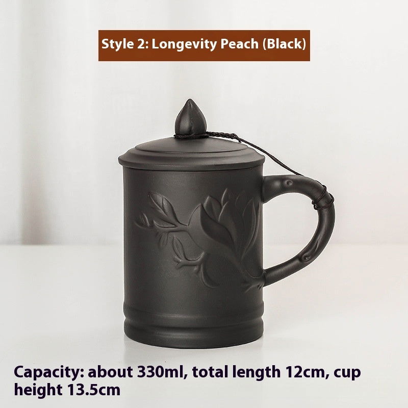 Purple Clay Pot Lid Tea Cup Household Tea Brewing Tea - Walfos® Kitchenware