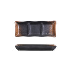 Rectangular Sauce Ceramic Three-grid Seasoning Dish - Walfos® Kitchenware