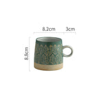 Retro Coffee Cup Ceramic Cup Japanese Garden Tea Cup Water Cup Embossed Stoneware Mug Couple Cup - Walfos® Kitchenware
