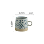 Retro Coffee Cup Ceramic Cup Japanese Garden Tea Cup Water Cup Embossed Stoneware Mug Couple Cup - Walfos® Kitchenware