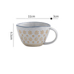 Retro Coffee Cup Ceramic Cup Japanese Garden Tea Cup Water Cup Embossed Stoneware Mug Couple Cup - Walfos® Kitchenware