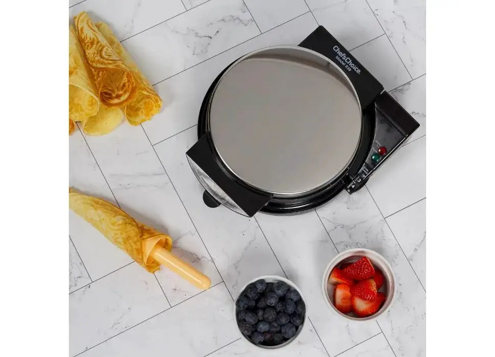 Waffle Irons Features Nonstick Surface and Instant Heat Recovery with Temperature Control and Ready Light, Includes Roller