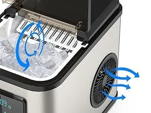 Ice Maker Countertop, Portable Ice Maker Machine, 28lbs/24Hrs, with Self Cleaning, Time Reservation, Include Scoop & Basket