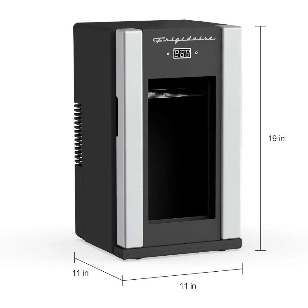 18 Can OR 4 Wine Bottle Retro Beverage Fridge, Temperature Control, Thermoelectric, FreonFree, Mini portable refrigerator