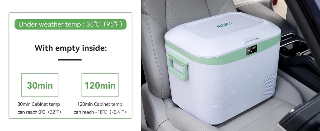 Lodówka samochodowa przenośna 12 V lodówka 19 kwart (18 litrów) zamrażarka sprężarkowa chłodziarka do ciężarówki, furgonetki, kampera, SUV i użytku domowego